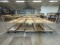 Lot of 10 Tan Rolling Metal Stock Carts w/ Brake