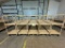Lot of 10 Tan Rolling Metal Stock Carts w/ Brake