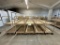 Lot of 10 Tan Rolling Metal Stock Carts w/ Brake