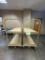Tan Rolling Metal Stock Carts w/ Brake