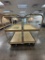 Tan Rolling Metal Stock Carts w/ Brake