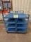 Blue Metal 4-Shelf Carts w/ Wood Shelves