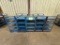 Blue Metal 4-Shelf Carts w/ Wood Shelves