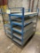 Blue Metal 5-Shelf Carts w/ Wood Shelves