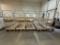 Lot of 5 Tan Rolling Metal Stock Carts w/ Brake