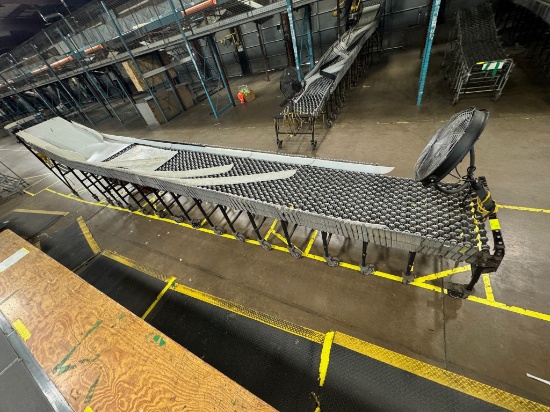 BestFlex Expandable Metal Skate Wheel Conveyor w/ Utility Blower, Fan & Cooling Schute