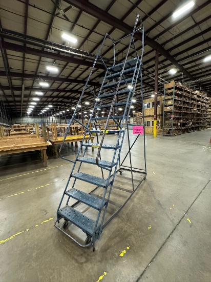 12-Step Rolling Safety Ladder