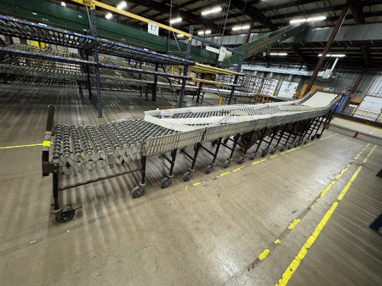 BestFlex Expandable Metal Skate Wheel Conveyor w/ Cooling Schute