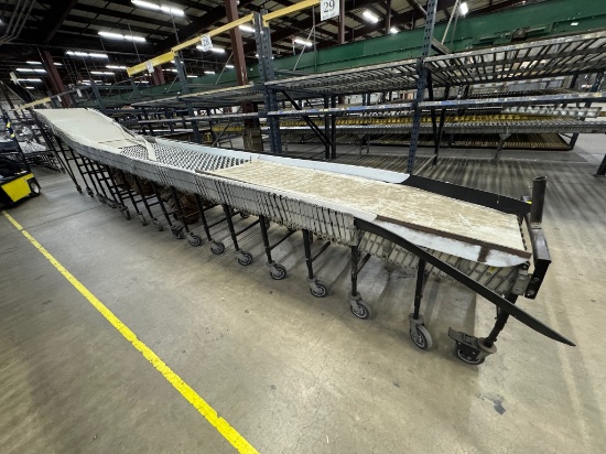 BestFlex Expandable Metal Skate Wheel Conveyor w/ Utility Blower & Cooling Schute