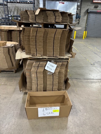 Lot of (6) Pallets of Corrugated Large Trays