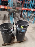 Trash Cans & Pedestal Fan
