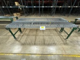 Lot of 2 Rolling Portable Gravity Conveyor Beds