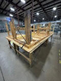 Lot of 8 Wood Workbench Tables