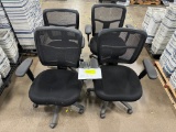 Lot of 4 Black Rolling Office Chairs