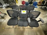 Lot of 6 Black Rolling Office Chairs