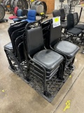 Lot of 8 Asst'd Black Cafeteria Chairs