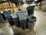 Lot of (2) Pallets of Asst'd Trash Cans