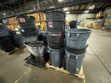 Lot of (2) Pallets of Asst'd Trash Cans