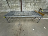 Lot of (2) Rolling Portable Gravity Conveyor Beds