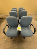 Lot of 8 Rolling Task Chairs
