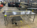 Loc: 6N. Metal Table & Mobile Gravity Conveyor