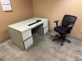 Desk & Rolling Office Chair