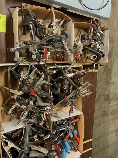 Assortment of C clamps and others
