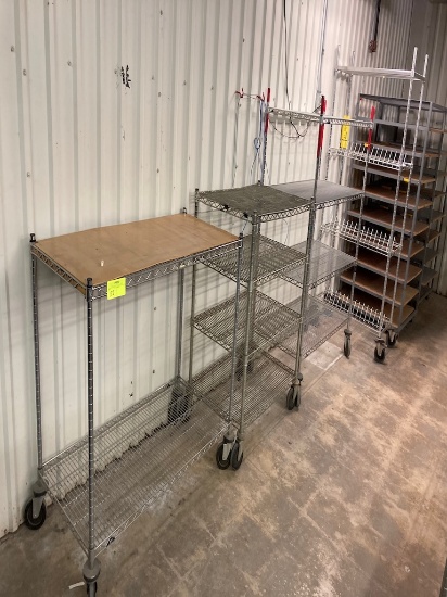 Mobile storage racks with metro racks