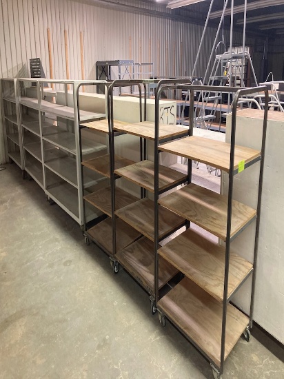 Mobile storage racks , lot of 6pcs