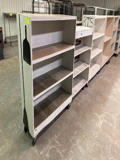 White storage rack set, lot of 7