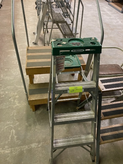 Assortment of 2 step ladders and step stools
