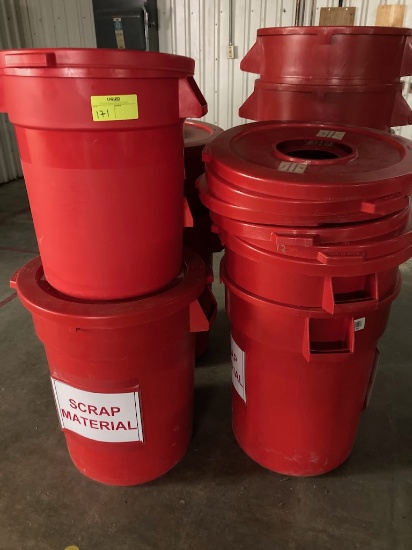 Red Scrap Material bins