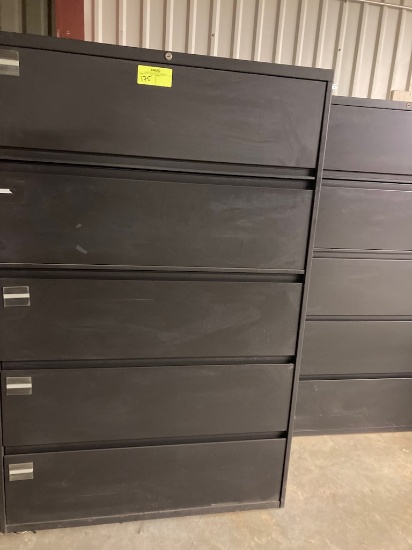 5ft lateral, brown, file cabinets