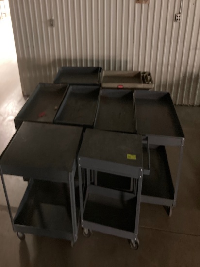 2 tier Utility cart, lot of 8