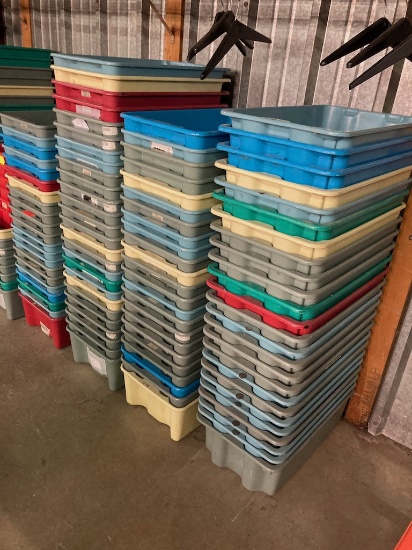 24"x14"x8" assorted color bins lot of 50