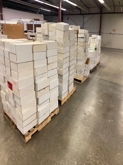 Assorted white gift boxes