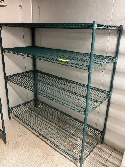 Green coated wire shelf