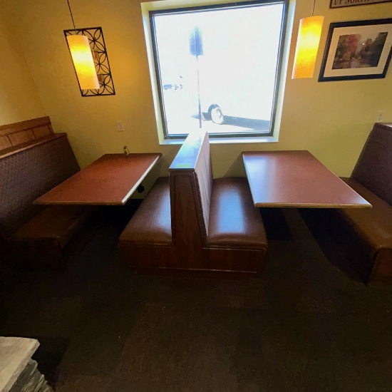 2 booth sections and tables