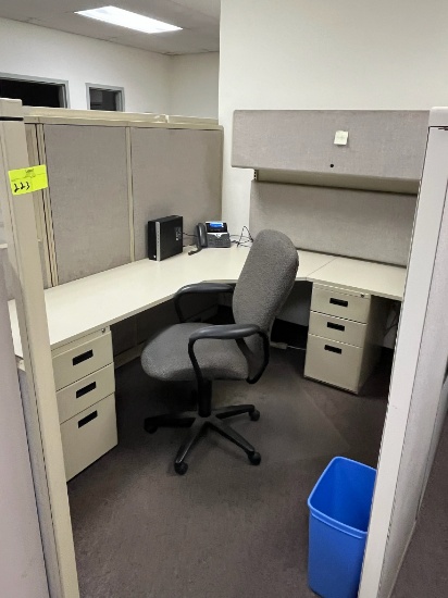 Office Furniture: 1 Cubicle (with wall), 1 chair