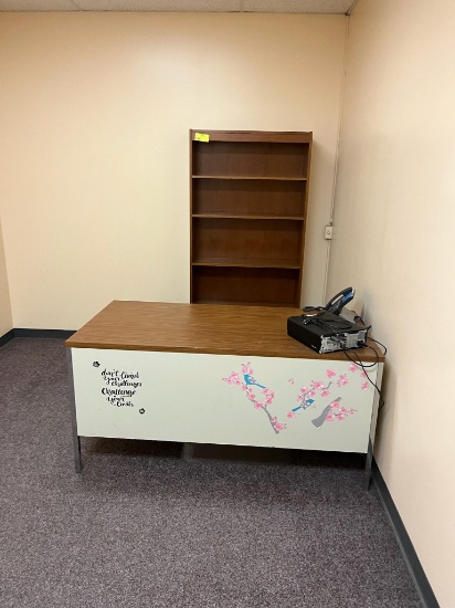 Office Furniture: Desk, Bookshelf