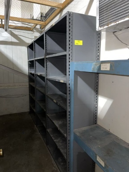 Metal Shelving x3, Wood Shelving x 2 (Second Floor)
