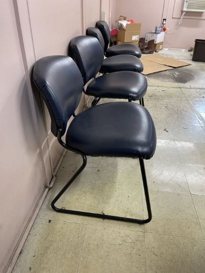 DOPS Manger's Office Contents, Desk, Padded Chairs x 4, Bookshelf, etc