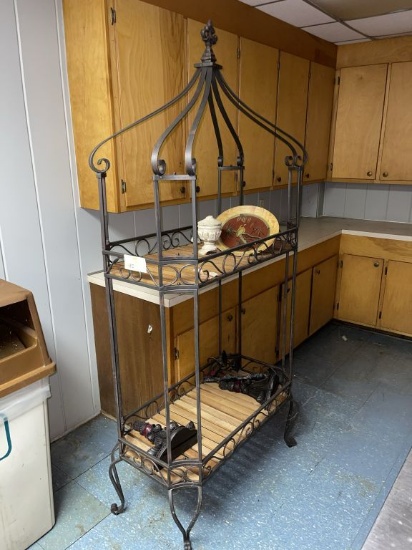 Decorative Plant Stand with Contents
