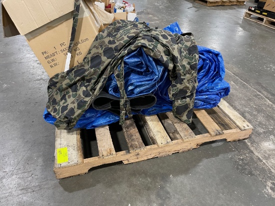 Assorted tarps and Duct tape