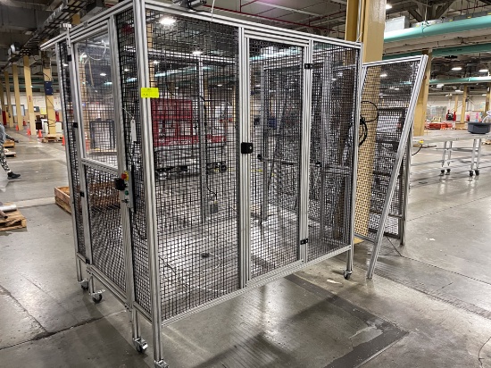 Security cage , 7ft x 5ft x 4ft , with 3 additional partitions