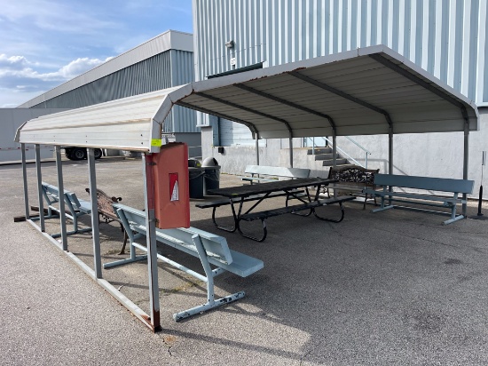 Carport 20' x 20, x 9'6" Steel