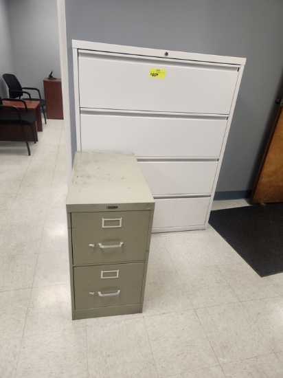 1  2drw file cabine and 1 4drw file cabinet