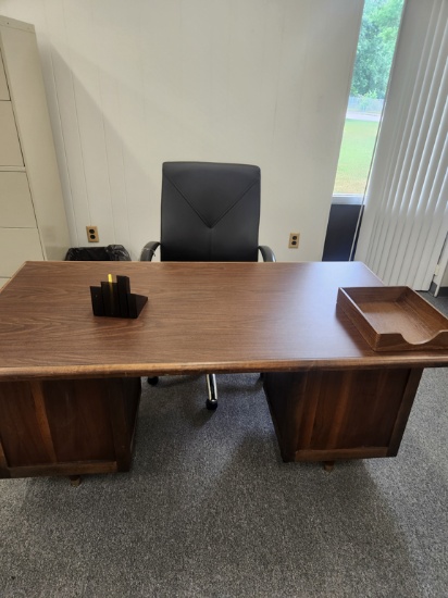 Misc. office furniture with desks, chairs, and lateral file cabinets