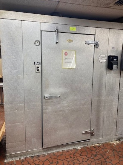 Brown walk in freezer