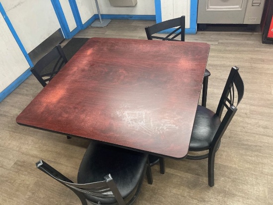 3 Break room tables with 12 chairs